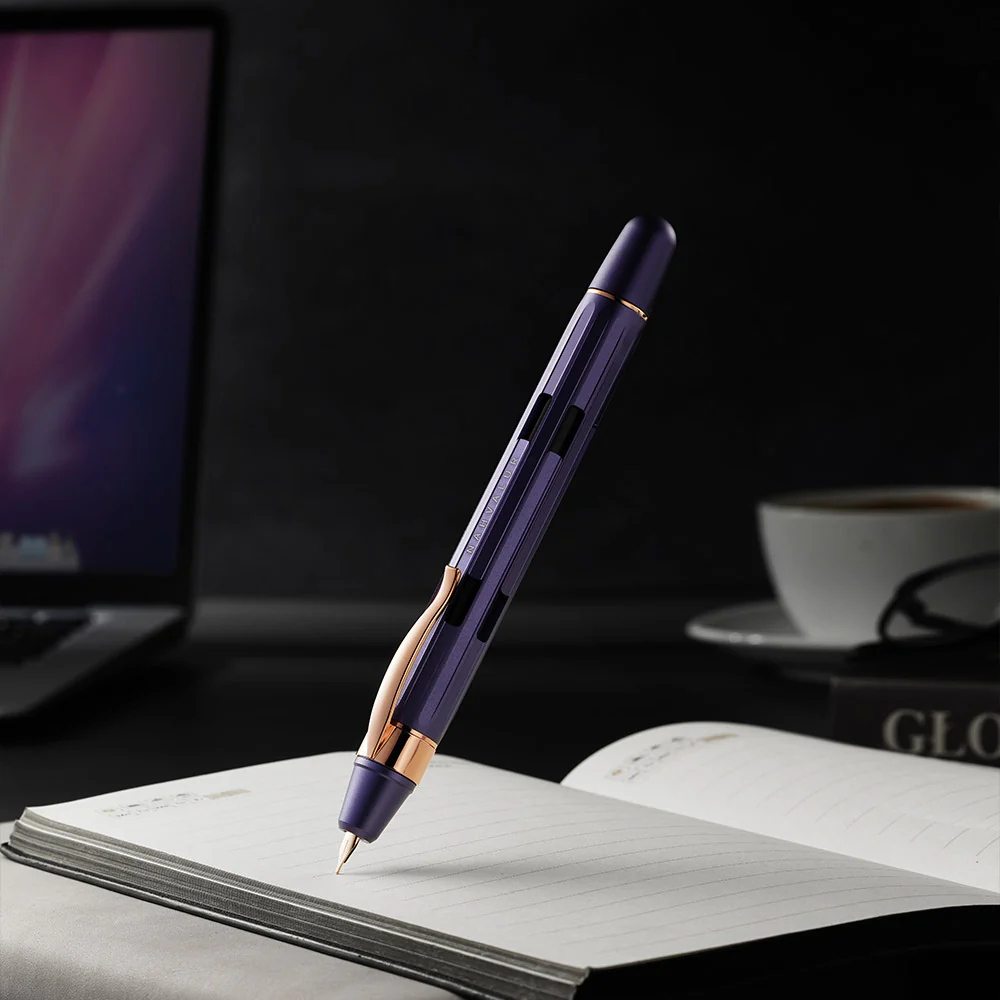 Nahvalur Eclipse Retractable Fountain Pen Hepatizon Rose Gold - Image 2