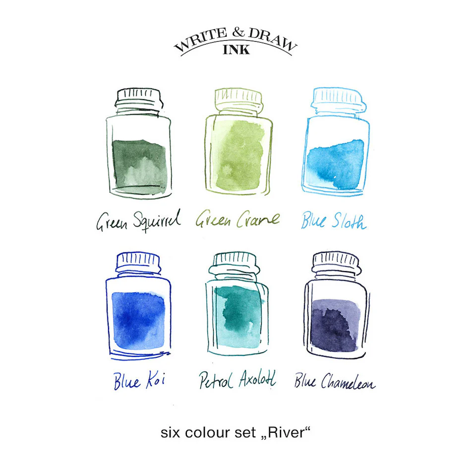 Octopus Write and Draw Ink Set of 6 River - Image 2