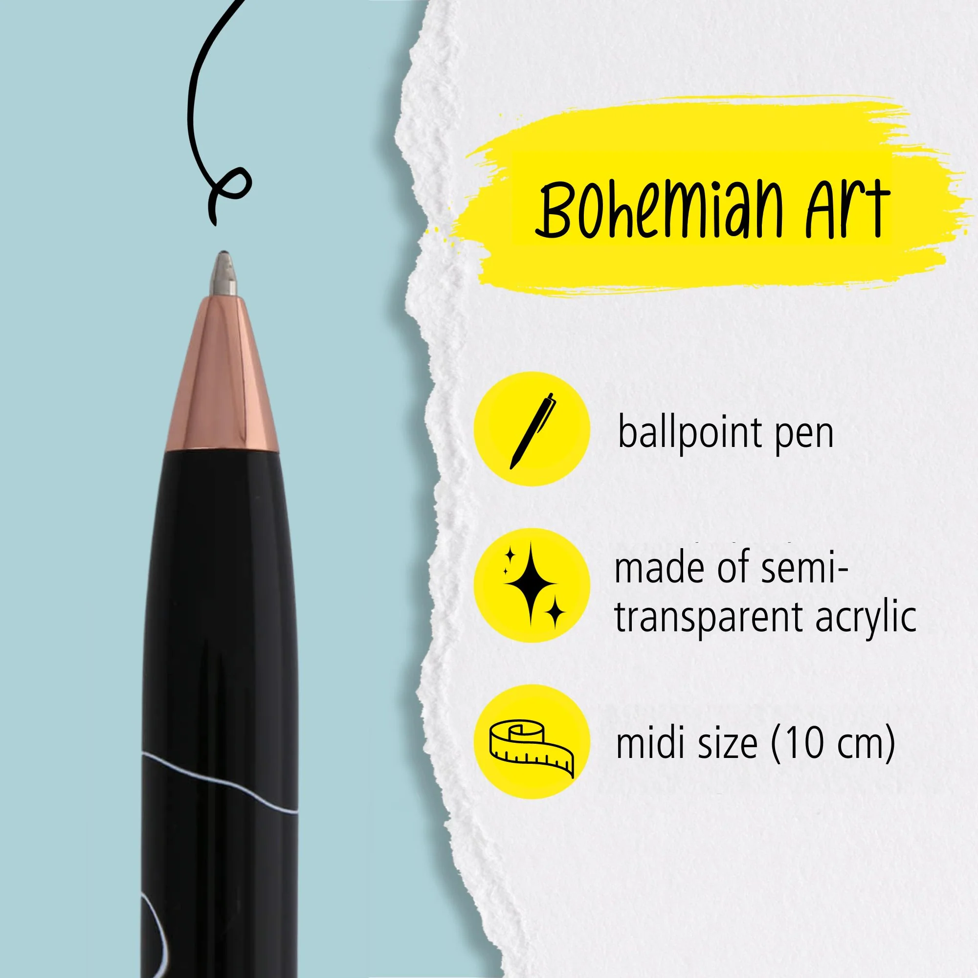 ONLINE Bohemian Art Ballpoint Pen Black - Image 2