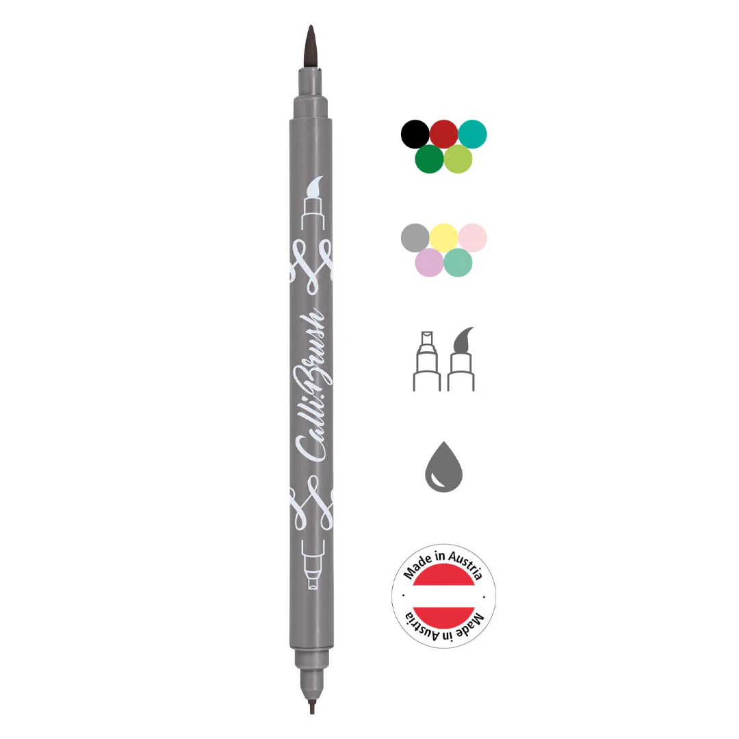 ONLINE Calligraphy Brush Double Tip Set of 10 - Image 2