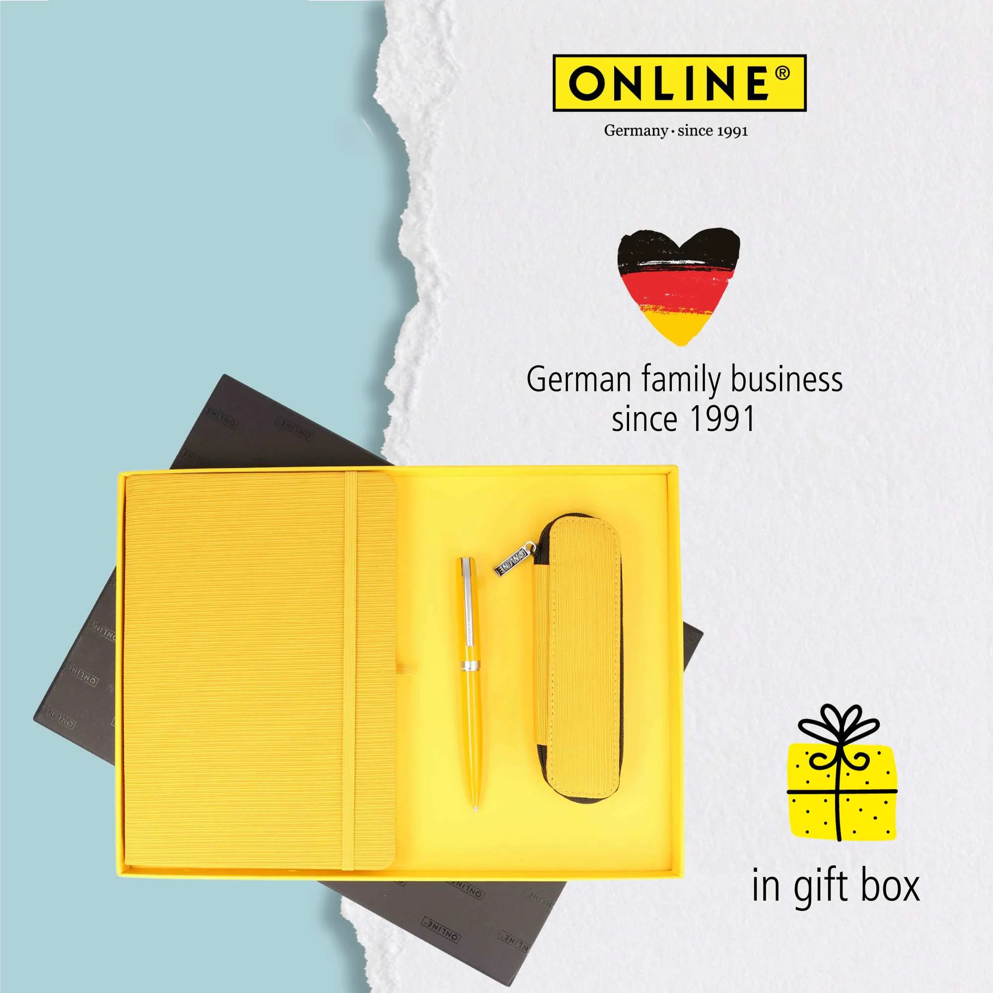 ONLINE Eleganza Notebook Ballpoint and Case Writing Set Yellow - Image 2