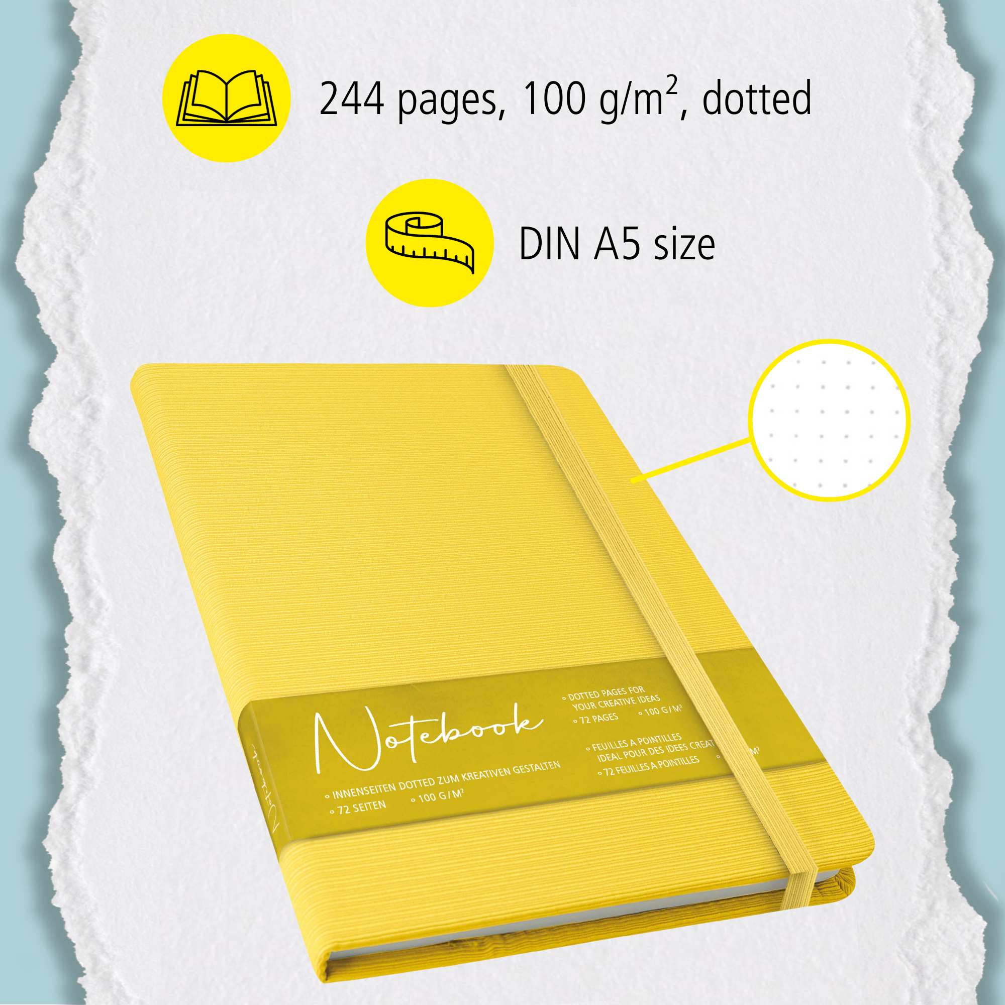 ONLINE Eleganza Notebook Ballpoint and Case Writing Set Yellow - Image 6