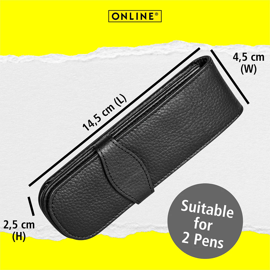 ONLINE Modern Leather 2-Pen Case - Image 5