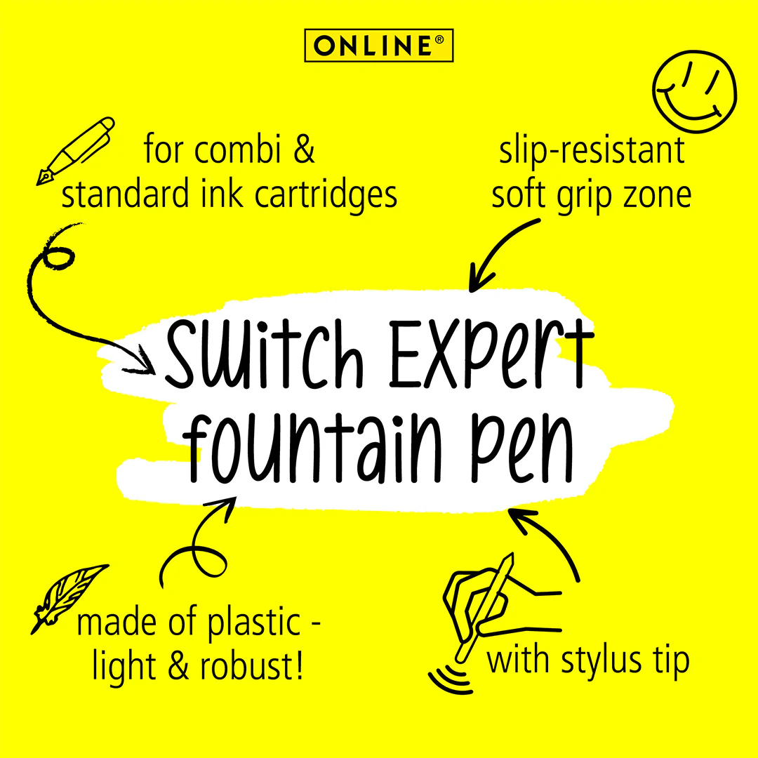 ONLINE Switch Expert Fountain Pen with Stylus Tip Black - Image 3