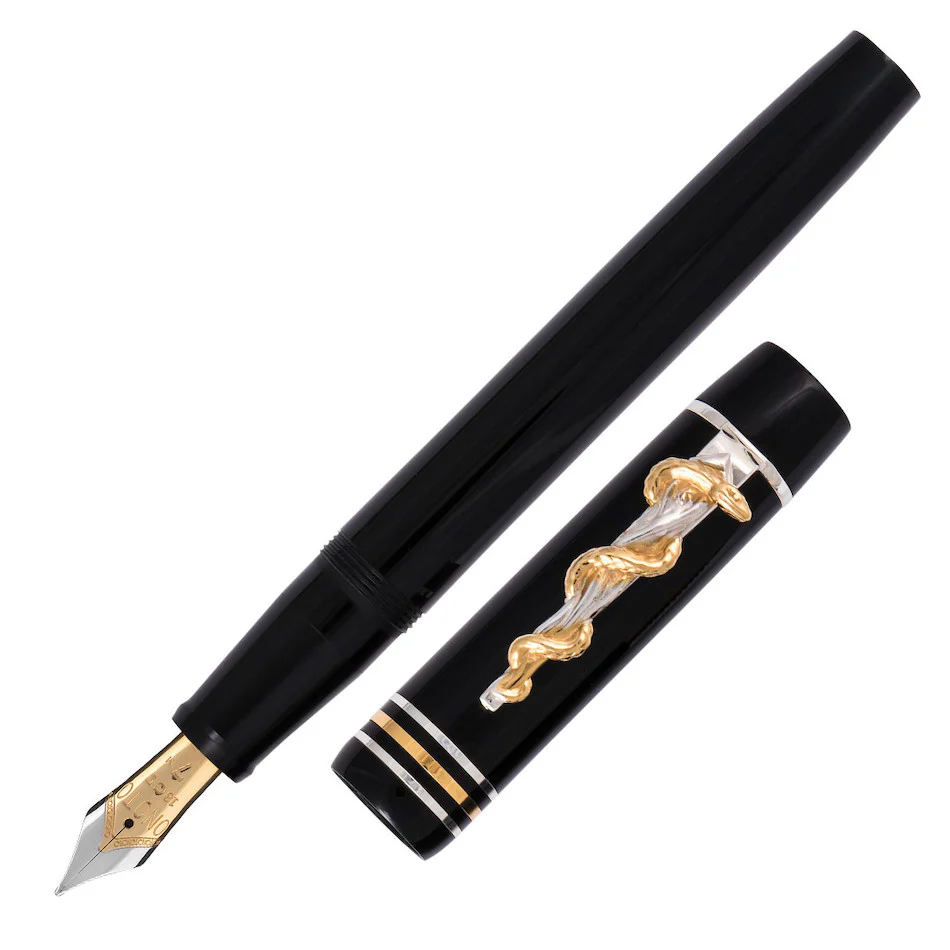 Onoto Doctor's 18ct Gold Nib Fountain Pen Black Limited Edition