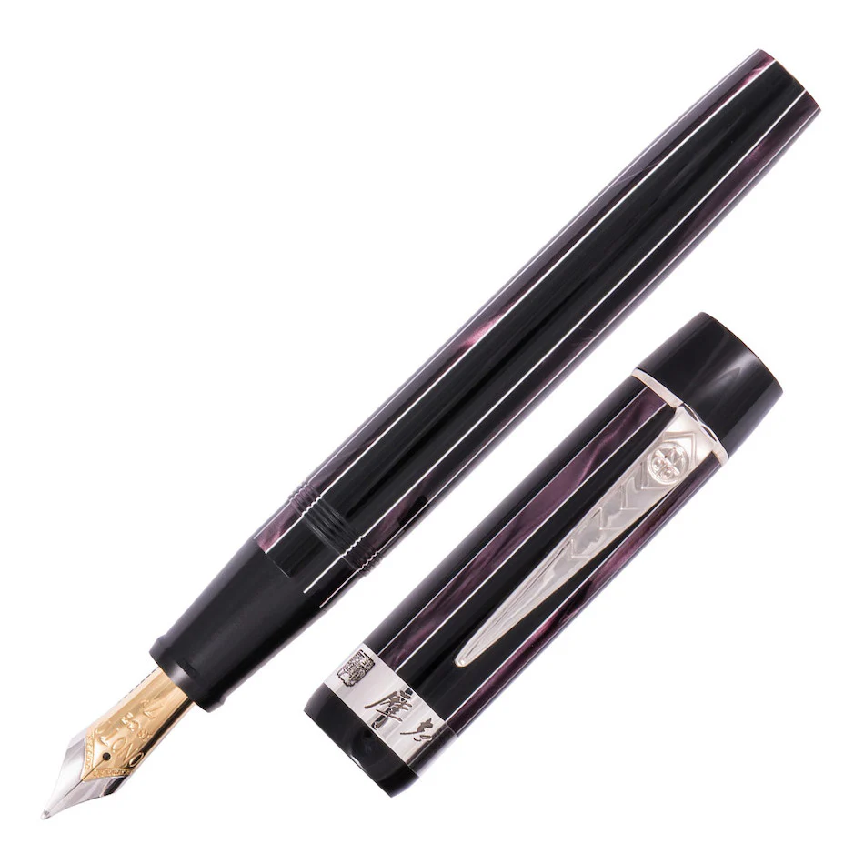Onoto King's College 18ct Gold Nib Fountain Pen Xu Zhimo Pinstripe