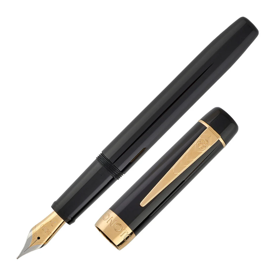 Onoto Scholar Fountain Pen Black with Gold Trim