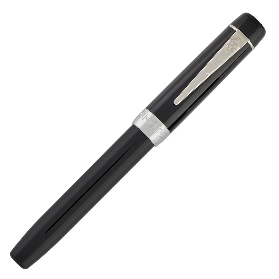 Onoto Scholar Fountain Pen Black with Silver Trim - Image 2
