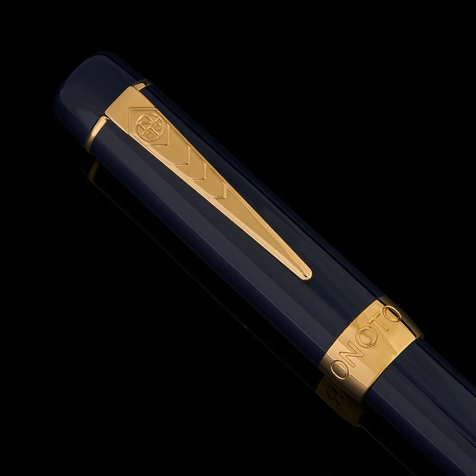 Onoto Scholar Fountain Pen Blue with Gold Trim - Image 4