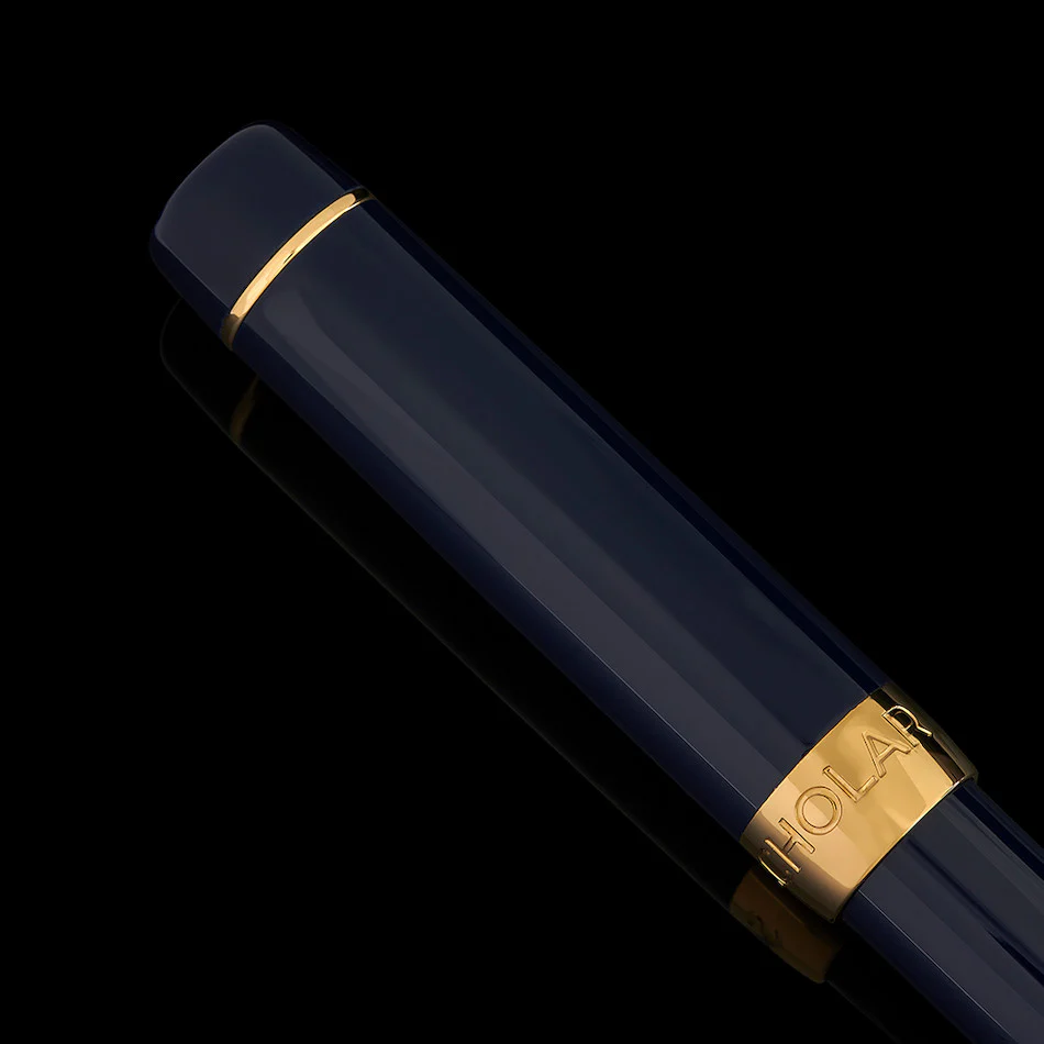 Onoto Scholar Fountain Pen Blue with Gold Trim - Image 5