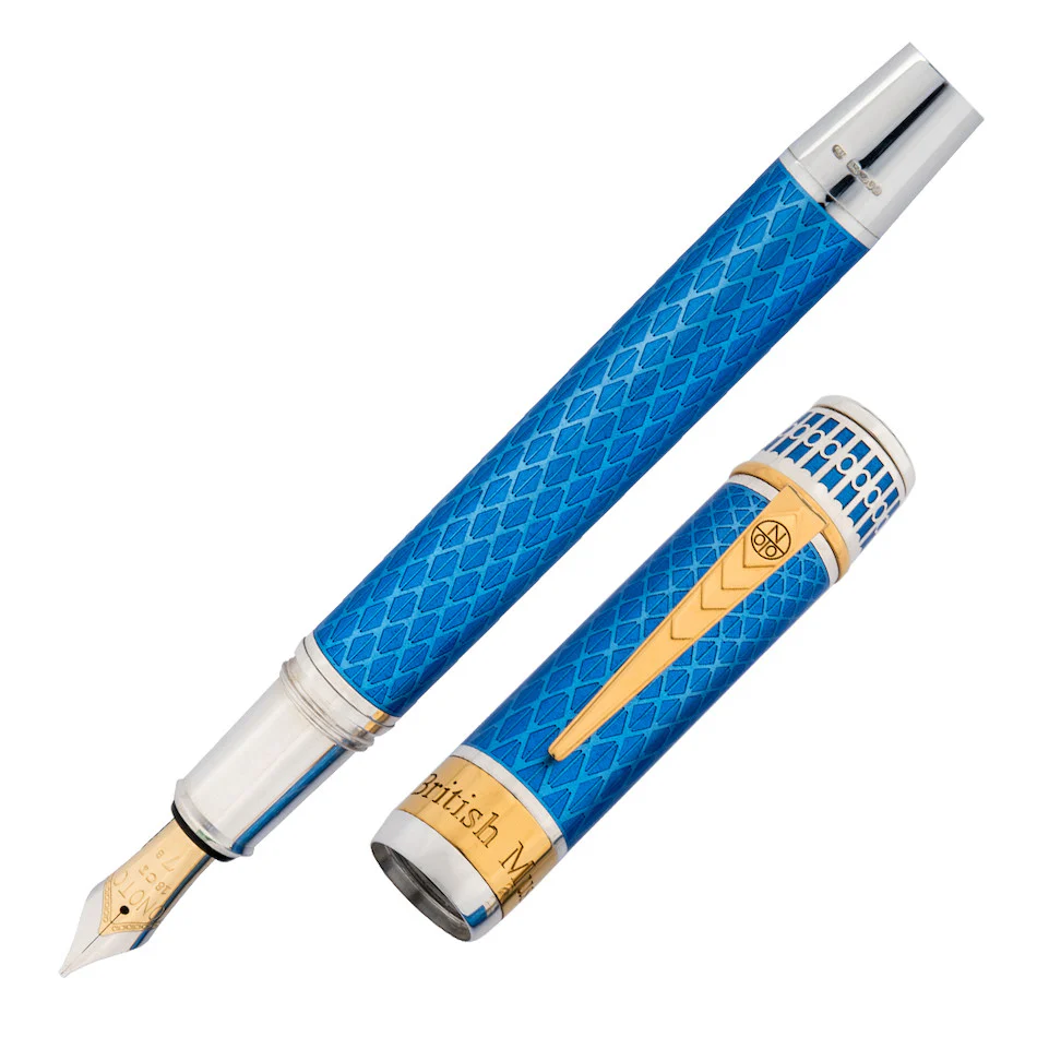 Onoto The British Museum Fountain Pen Great Court Silver Limited Edition