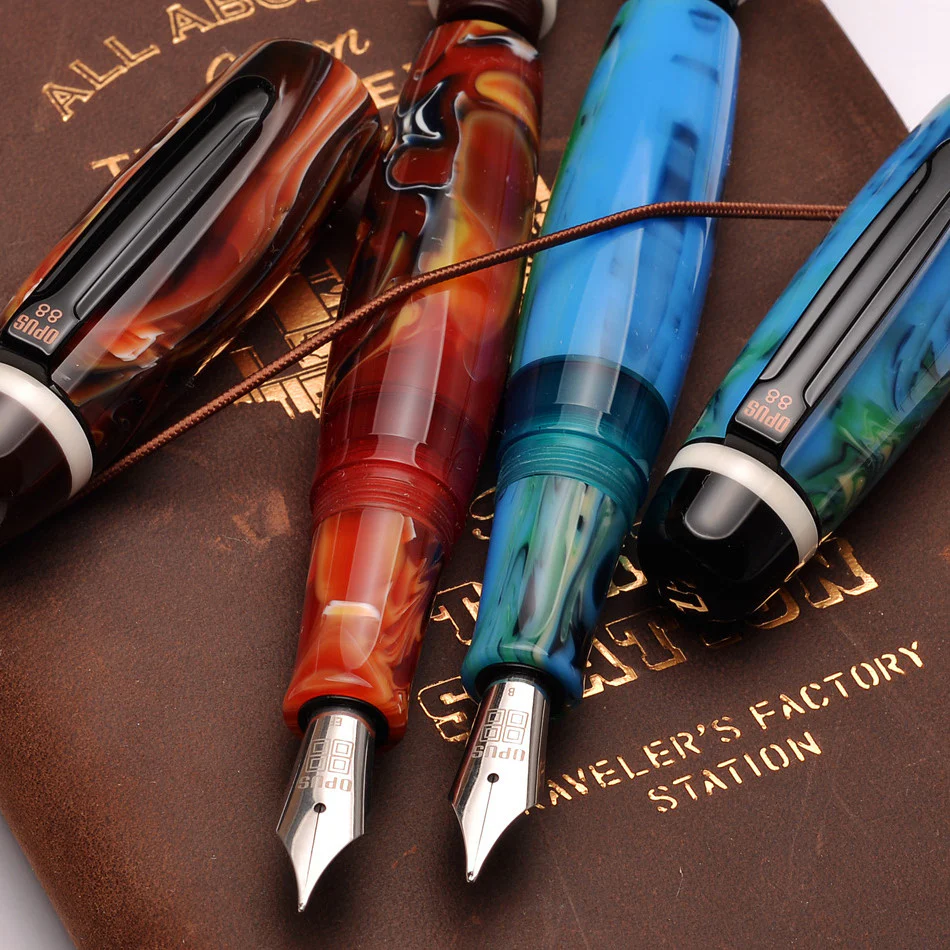 Opus 88 Bela Eye Dropper Fountain Pen Red - Image 2