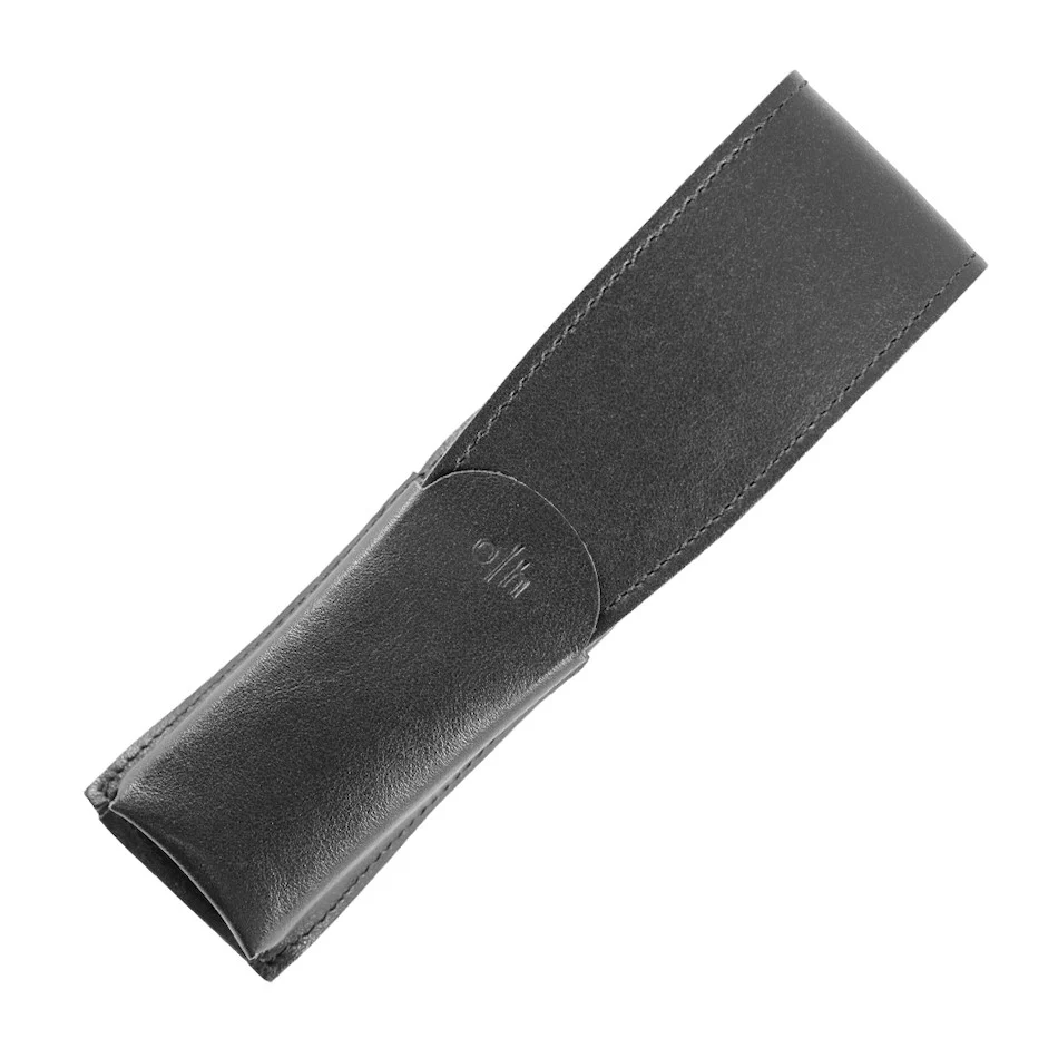 Otto Hutt Leather Pen Case for Two Pens Anthracite
