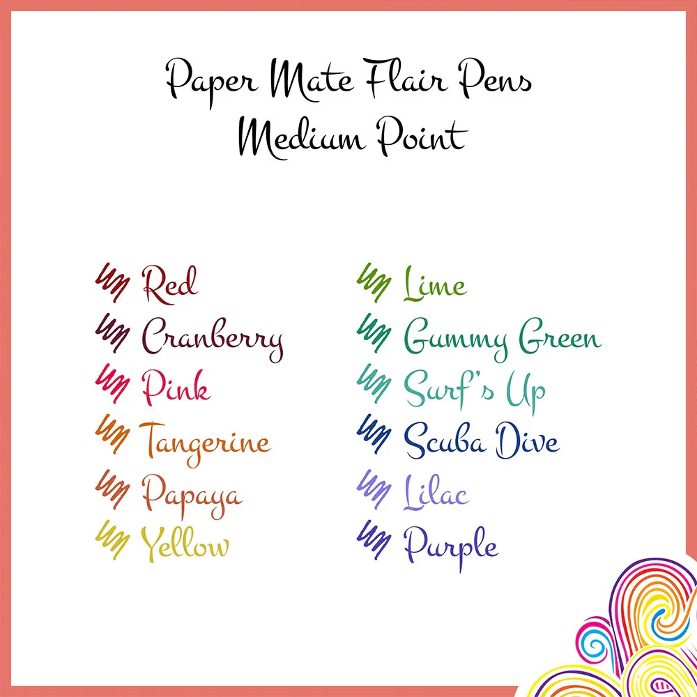 Paper Mate Flair Pen Retro Assorted Set of 12 - Image 2