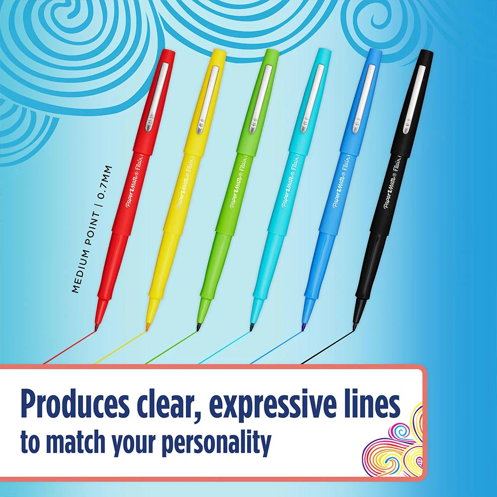 Paper Mate Flair Pen Retro Assorted Set of 12 - Image 4