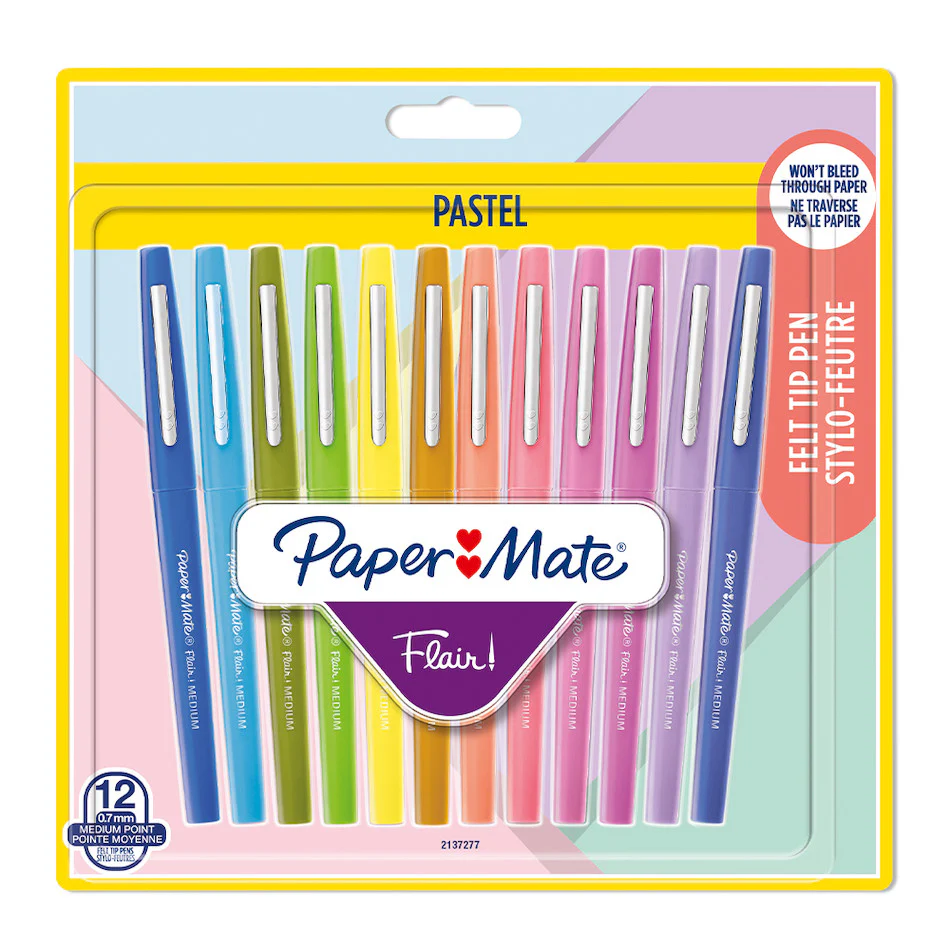 Paper Mate Flair Pen Pastel Assorted Set of 12