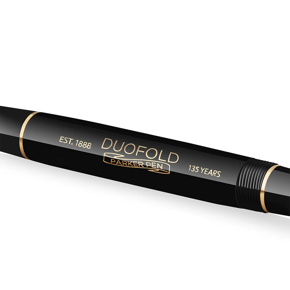 Parker Duofold 135th Anniversary Centennial Fountain Pen Black with Gold Trim - Image 5