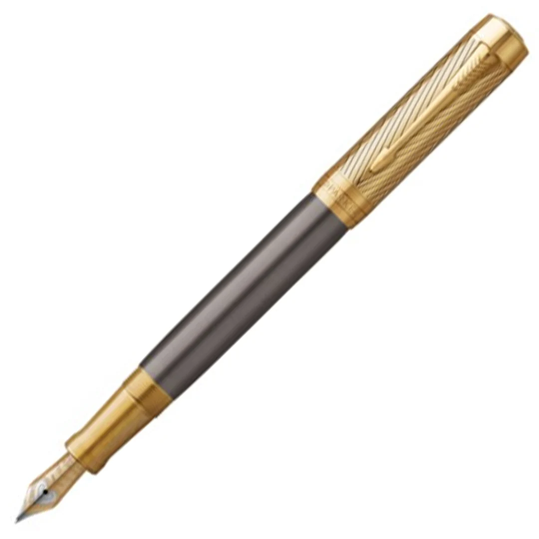 Parker Duofold Pioneers Collection Fountain Pen Grey with Gold Trim Fine