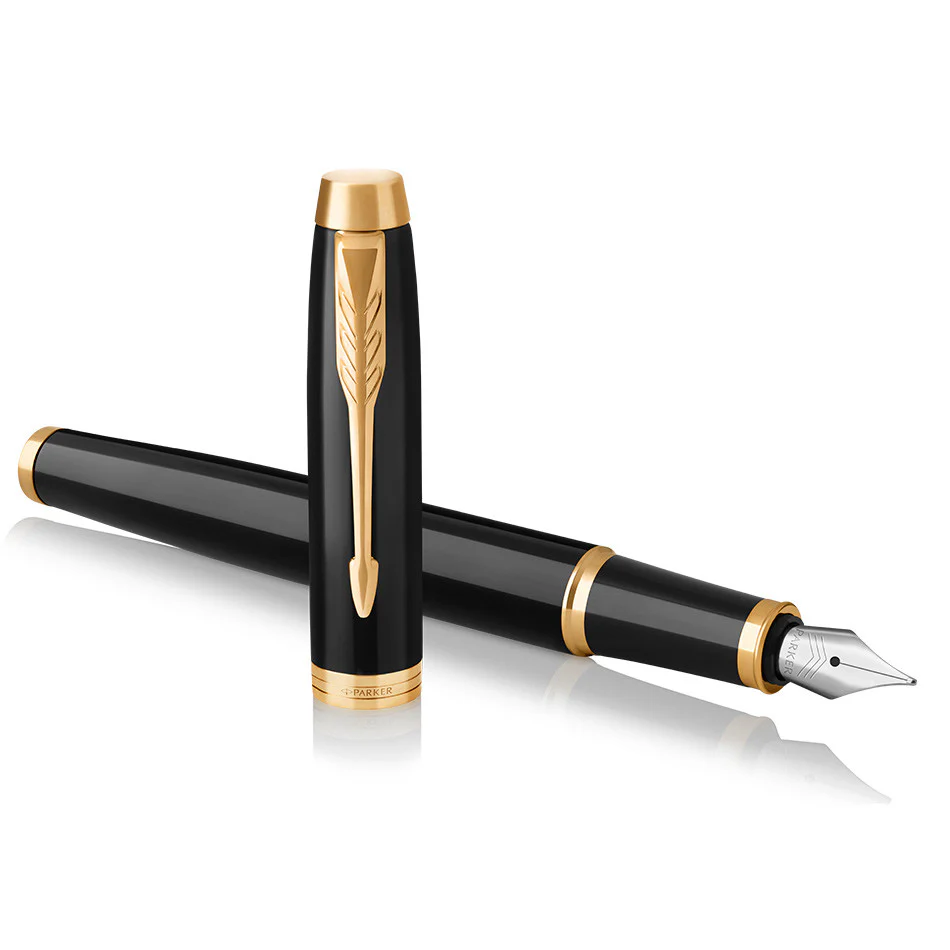 Parker IM Fountain Pen Black with Gold Trim - Image 2