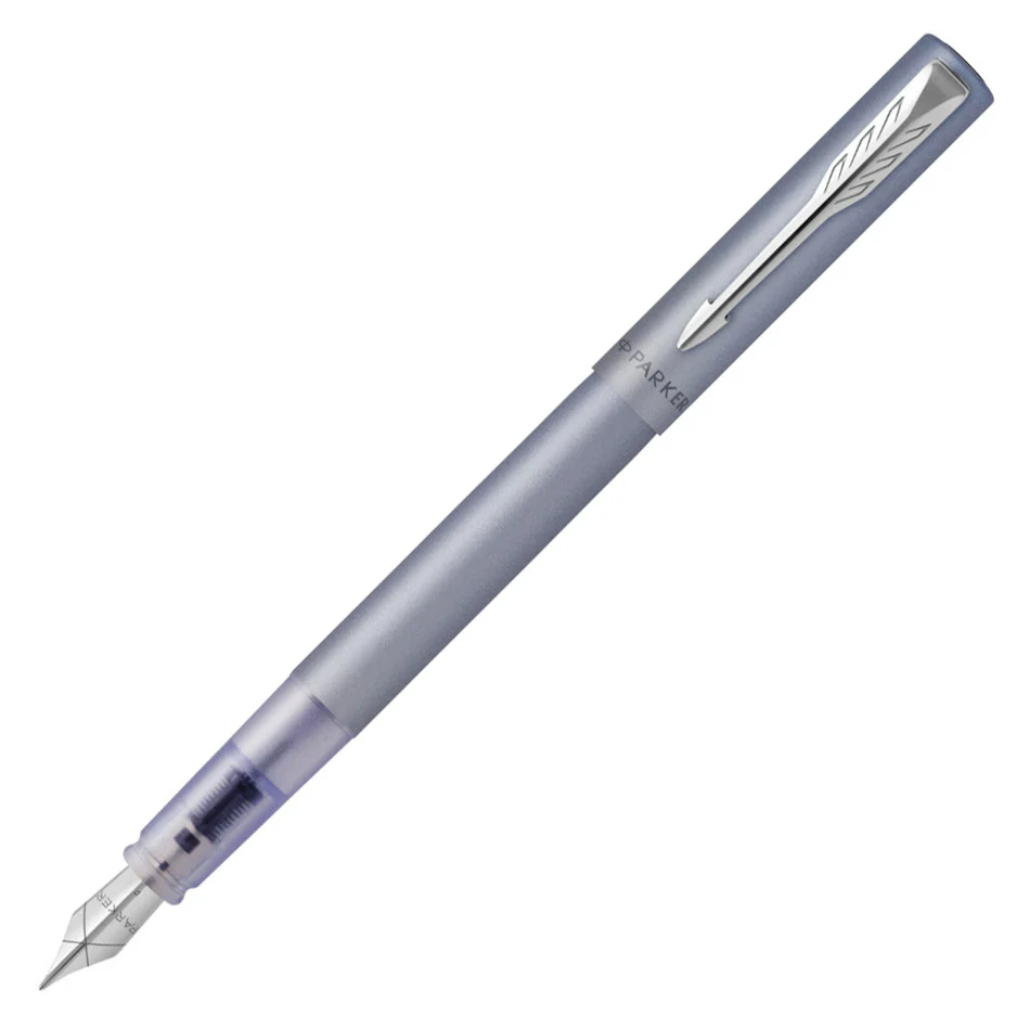 Parker Vector XL Fountain Pen Silver-Blue Medium Nib