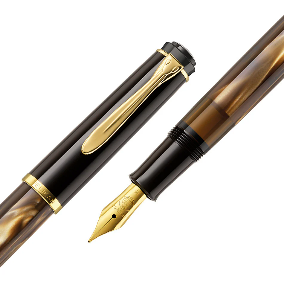 Pelikan Classic M200 Brown Marbled Fountain Pen - Image 3