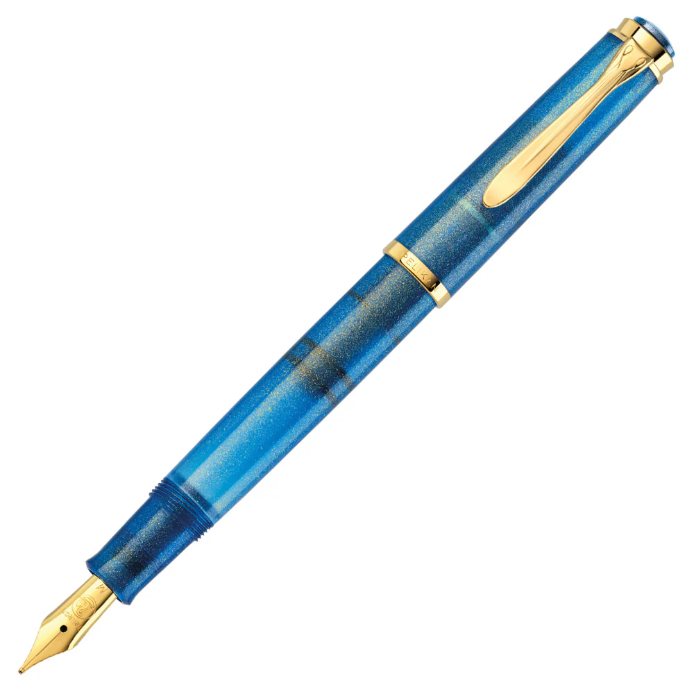 Pelikan Classic M200 Fountain Pen Gift Set Golden Lapis - Image 2