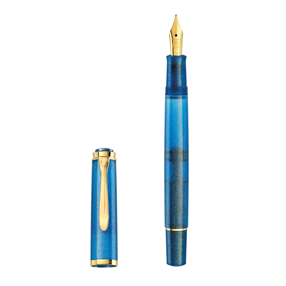 Pelikan Classic M200 Fountain Pen Gift Set Golden Lapis - Image 5