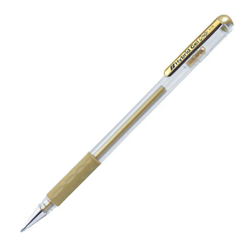 Pentel Hybrid Gel Grip Metallic Rollerball Pen K118M - Image 4