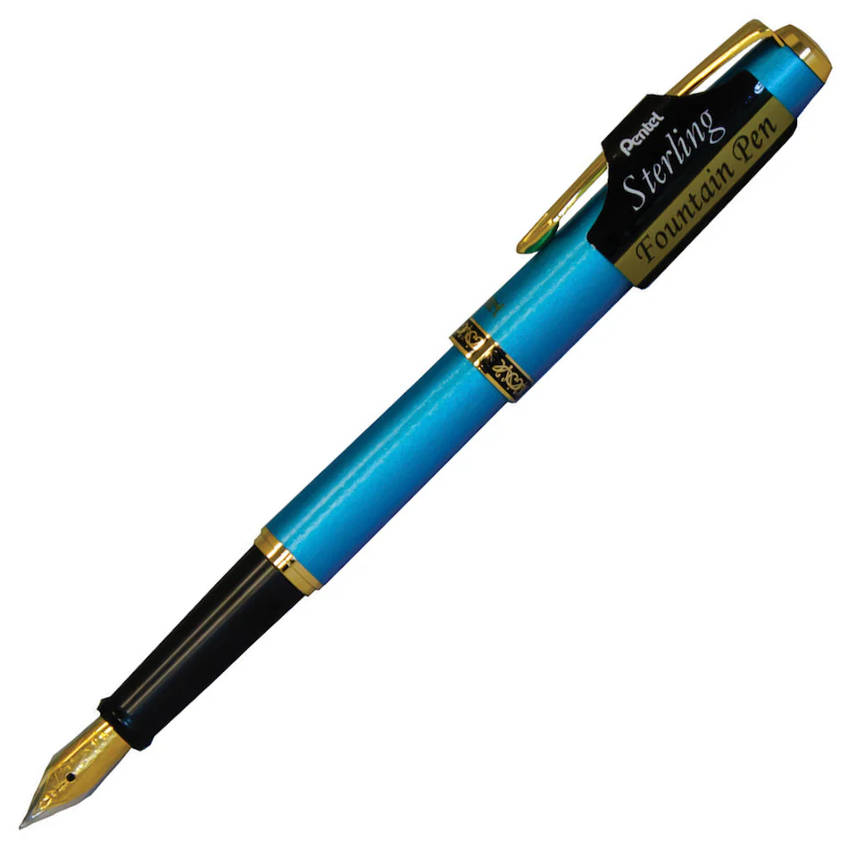 Pentel Sterling Fountain Pen Aquamarine