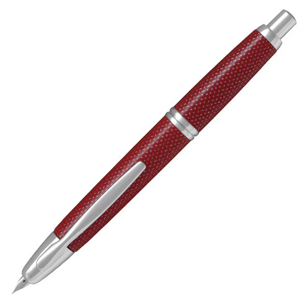 Pilot Capless Fountain Pen Carbonesque Graphite Red