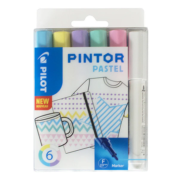 Pilot Pintor Marker Pen Bullet Tip Fine Assorted Set of 6 - Image 4
