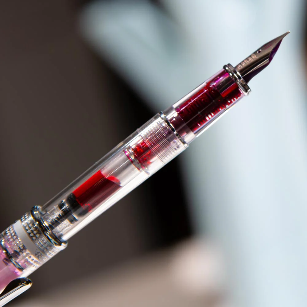 Pilot Prera Fountain Pen Transparent with Red Trim - Image 6