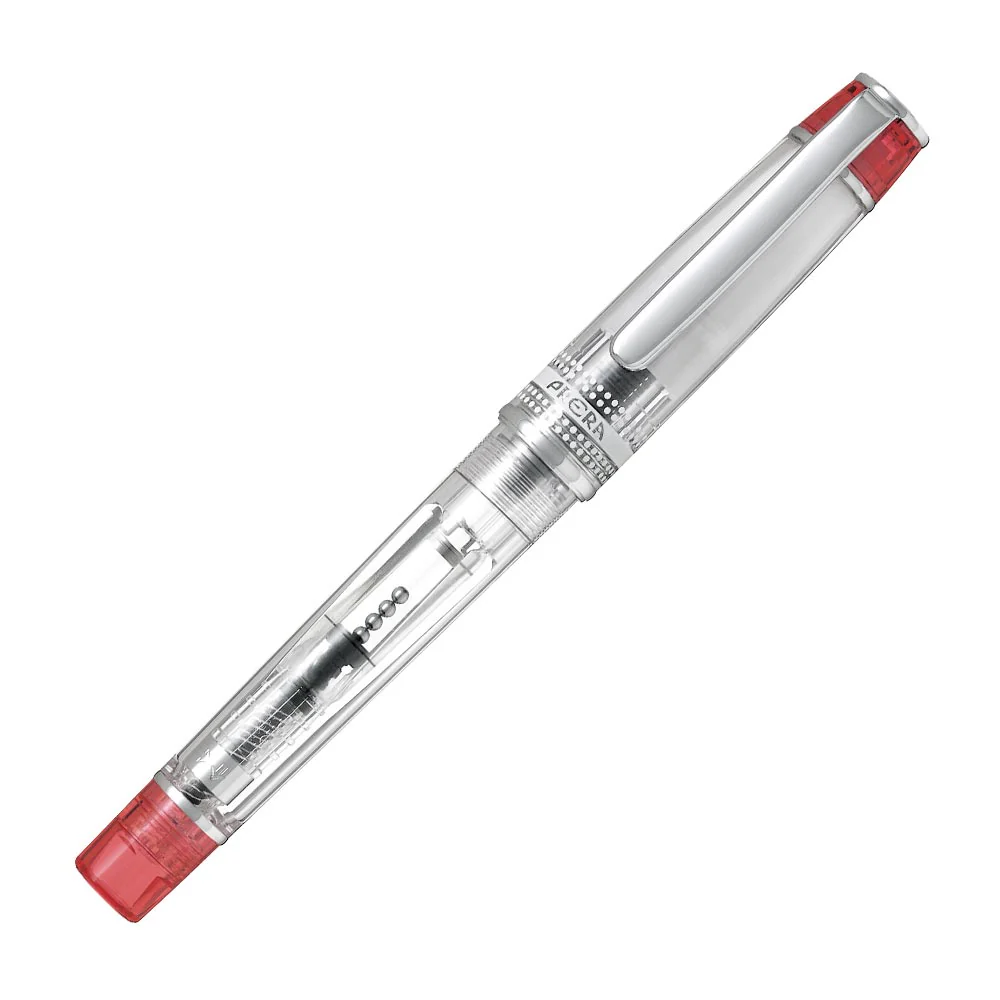 Pilot Prera Fountain Pen Transparent with Red Trim