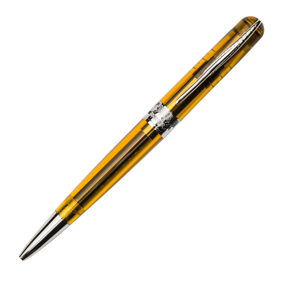 Pineider Avatar UR Demo Black Finitures Ballpoint Pen Amber