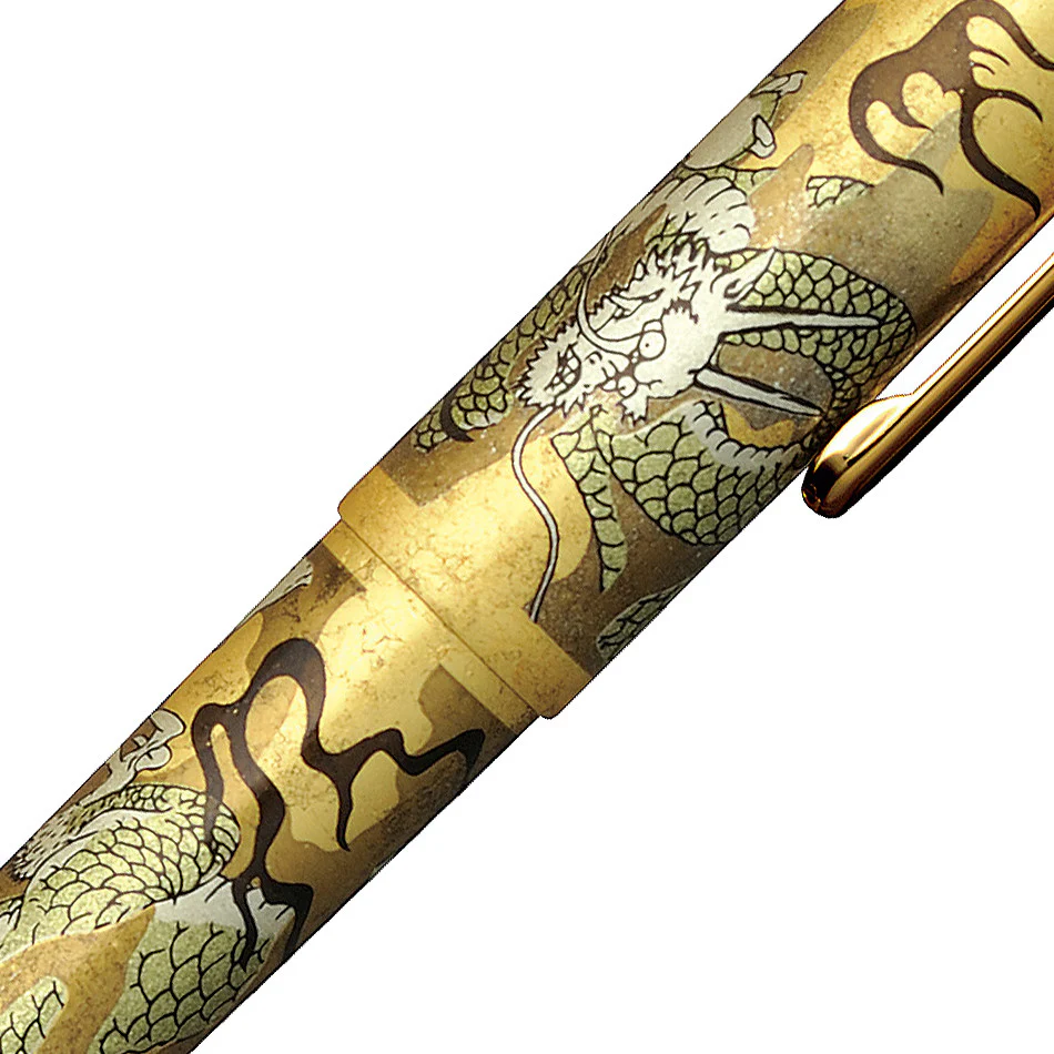 Platinum #3776 Ascending Dragon Kanazawa-haku Gold Leaf Fountain Pen - Image 3