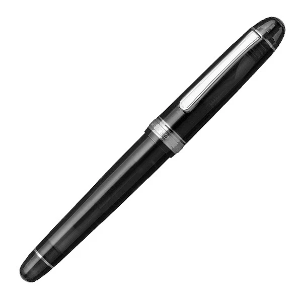 Platinum #3776 Century Fountain Pen Black Diamond with Rhodium Trim - Image 2