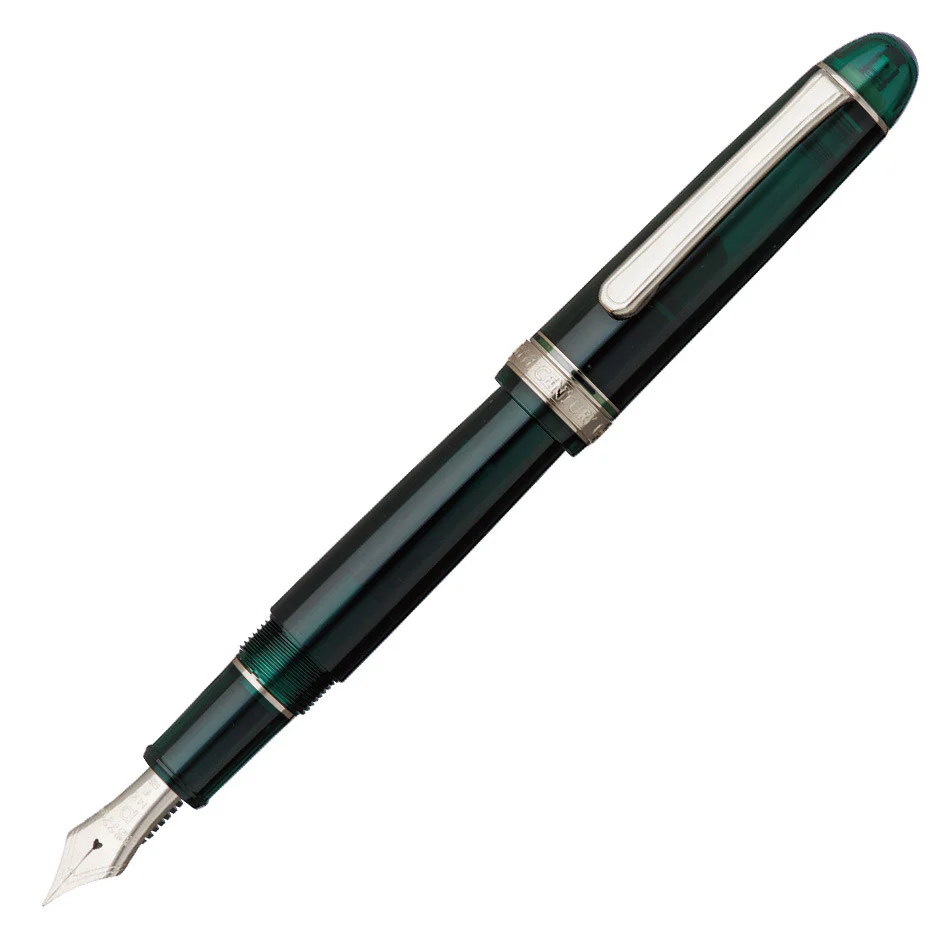 Platinum #3776 Century Fountain Pen Laurel Green with Rhodium Trim