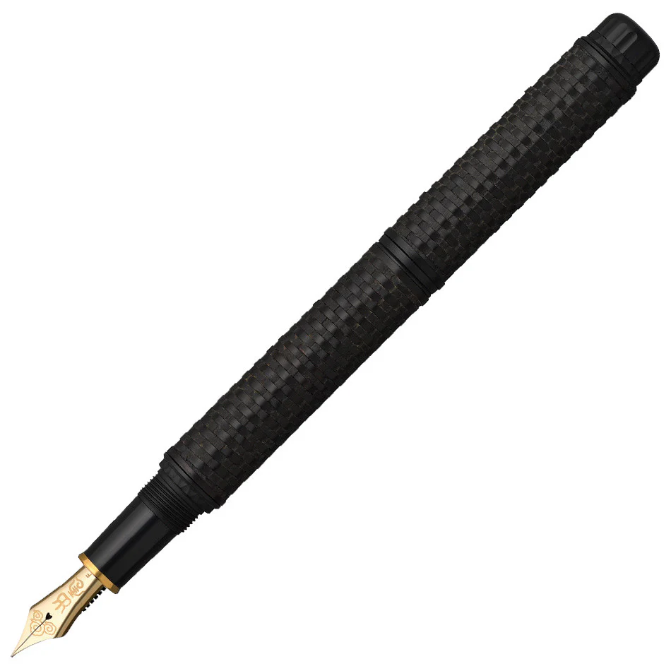 Platinum Izumo Bamboo Gozame Weave Fountain Pen Ankokushoku