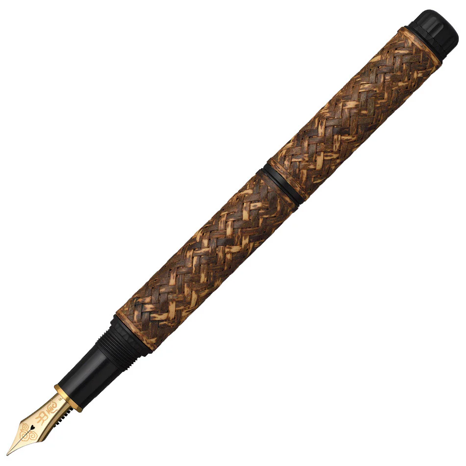 Platinum Izumo Bamboo Yokoajiro Weave Fountain Pen
