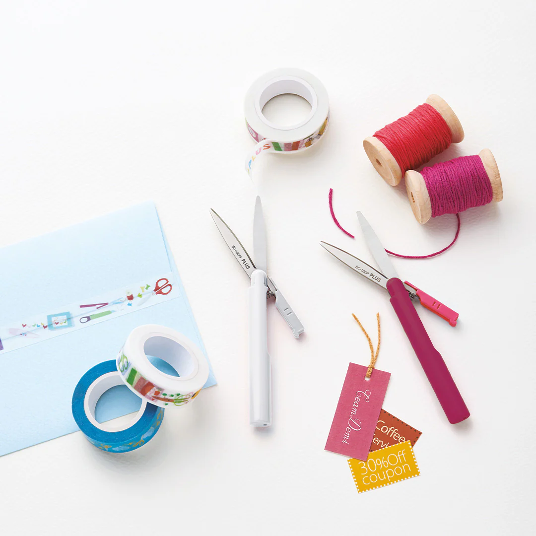 PLUS Pocket Scissors White - Image 2