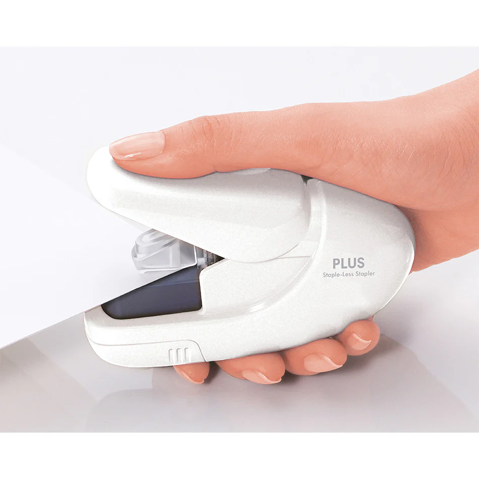 PLUS Staple-Free Hand Stapler White - Image 3