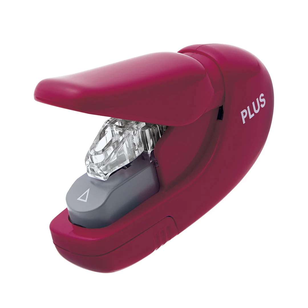 PLUS Staple-Free Hand Stapler Wine