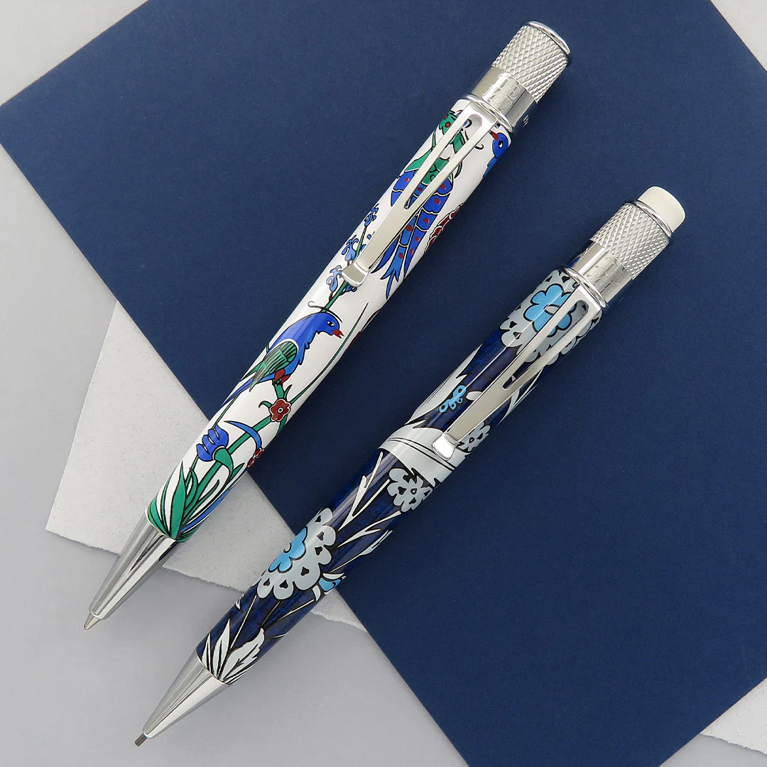 Retro 51 Metropolitan Iznik Garden Blue Flowers Mechanical Pencil - Image 2