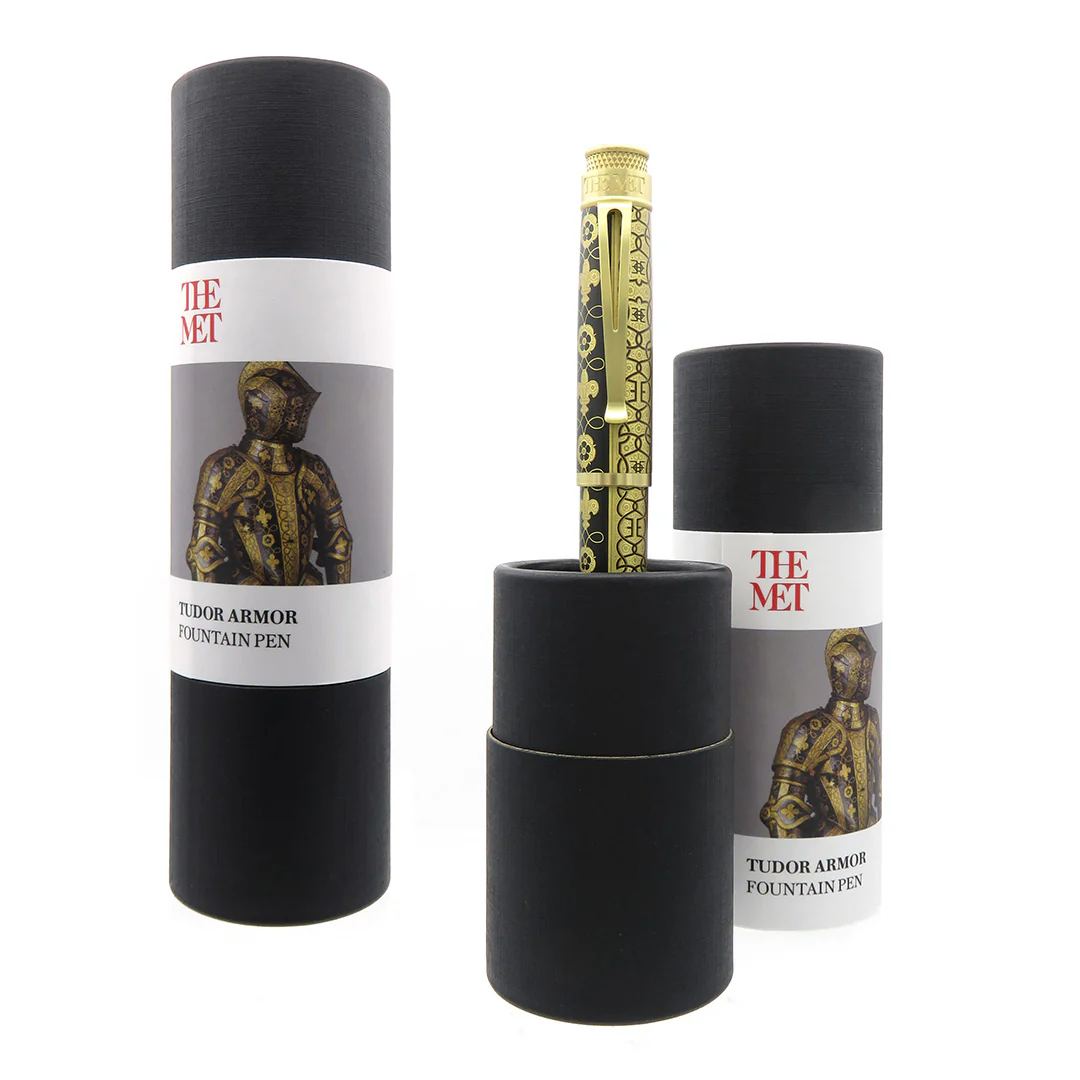 Retro 51 Metropolitan Tudor Armour Tornado Fountain Pen 1.5mm stub nib - Image 2