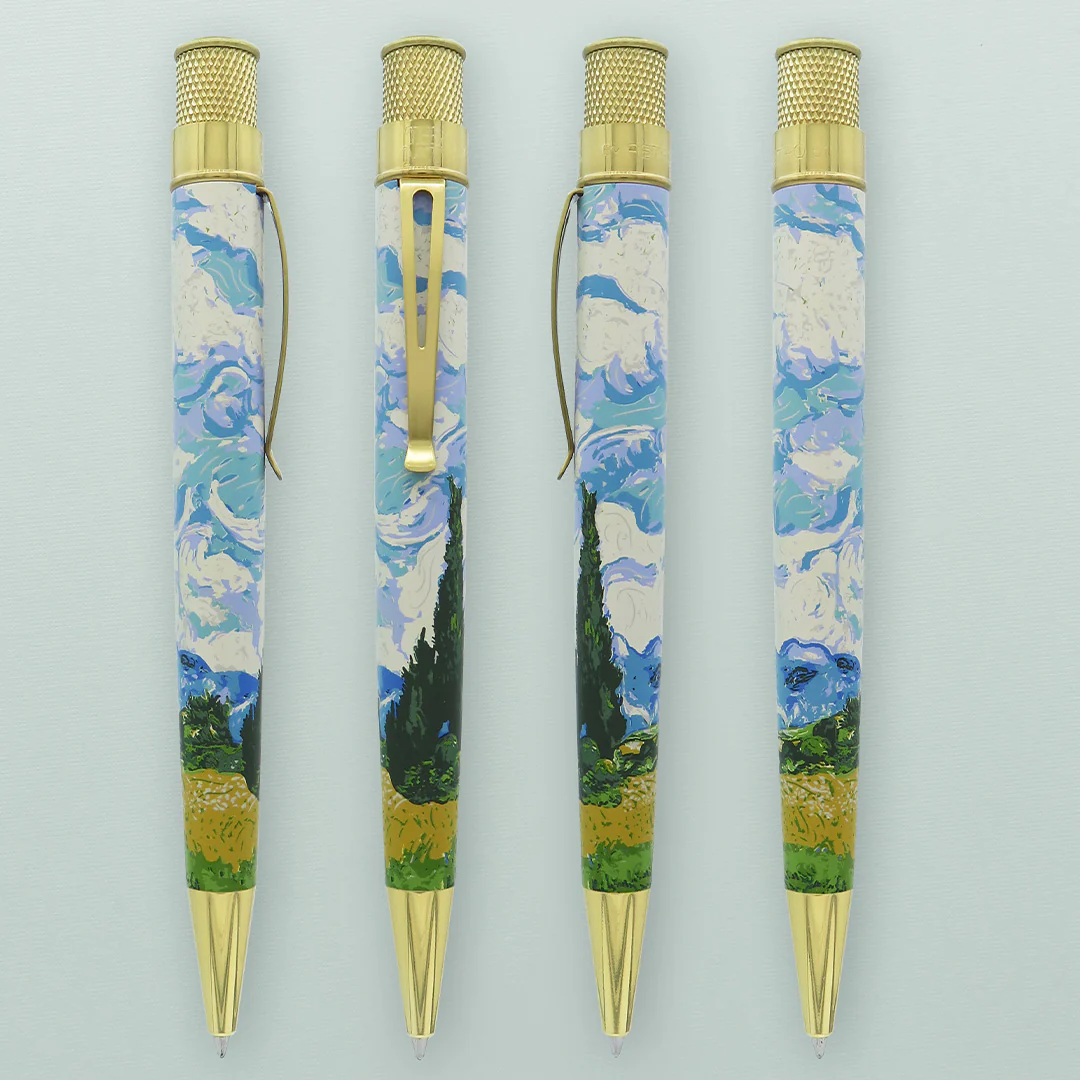 Retro 51 Metropolitan Van Gogh Wheat Fields with Cypresses Rollerball Pen - Image 3