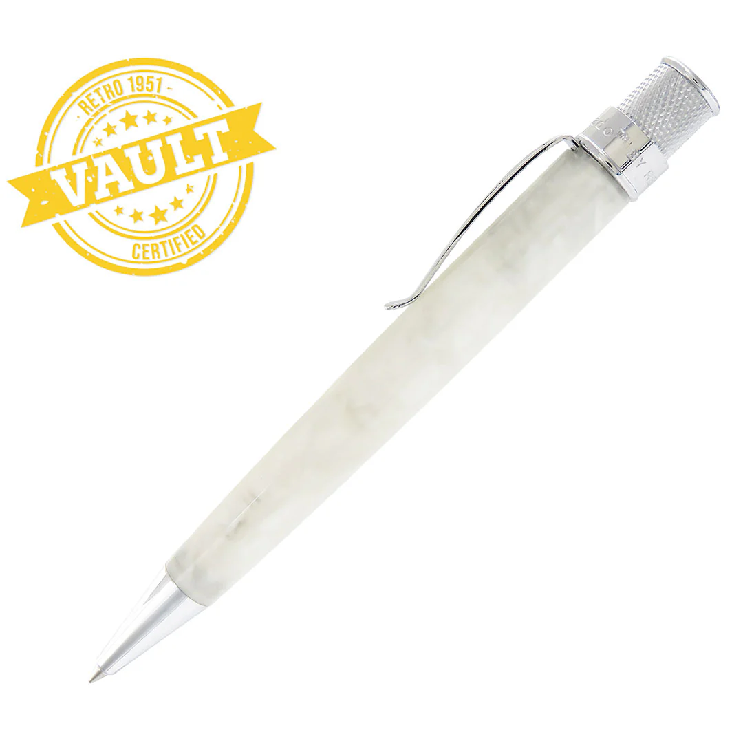 Retro 51 R51 Vault Tornado Rollerball Acrylic Pen Opal White - Image 2