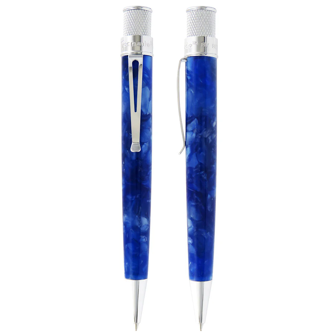 Retro 51 R51 Vault Tornado Rollerball Acrylic Pen Sapphire Blue - Image 3