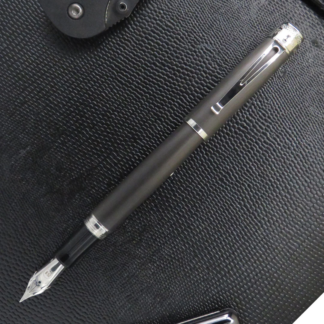 Retro 51 Tornado Black Nickel Platinum Fountain Pen - Image 2