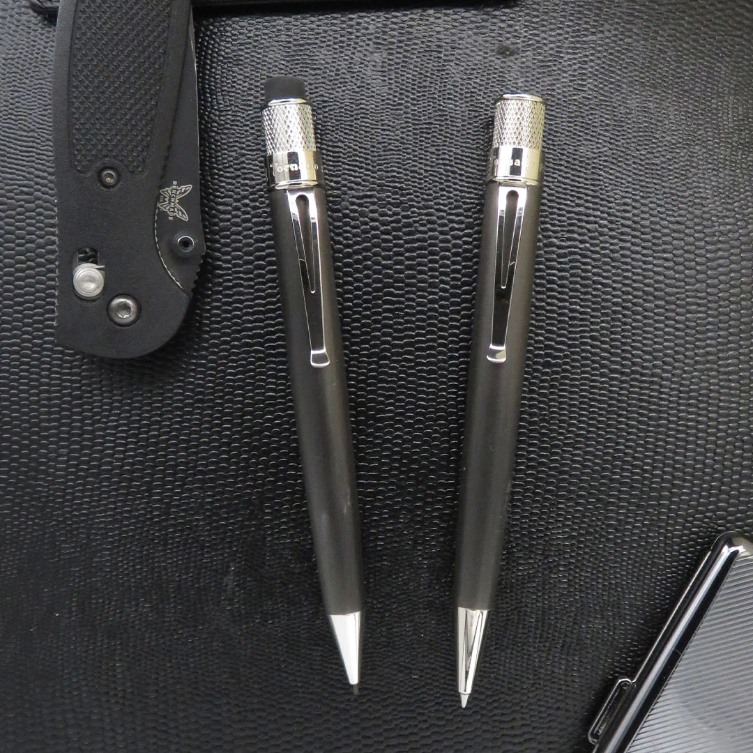 Retro 51 Tornado Black Nickel Platinum Mechanical Pencil - Image 2