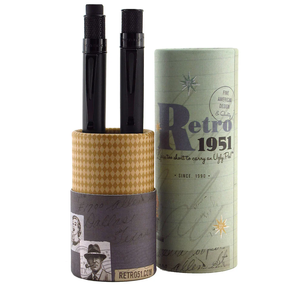 Retro 51 Tornado Rollerball Pen and Mechanical Pencil Set Stealth